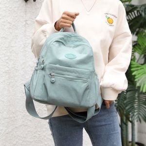 Solid color ladies backpack outdoor travel duffel bag